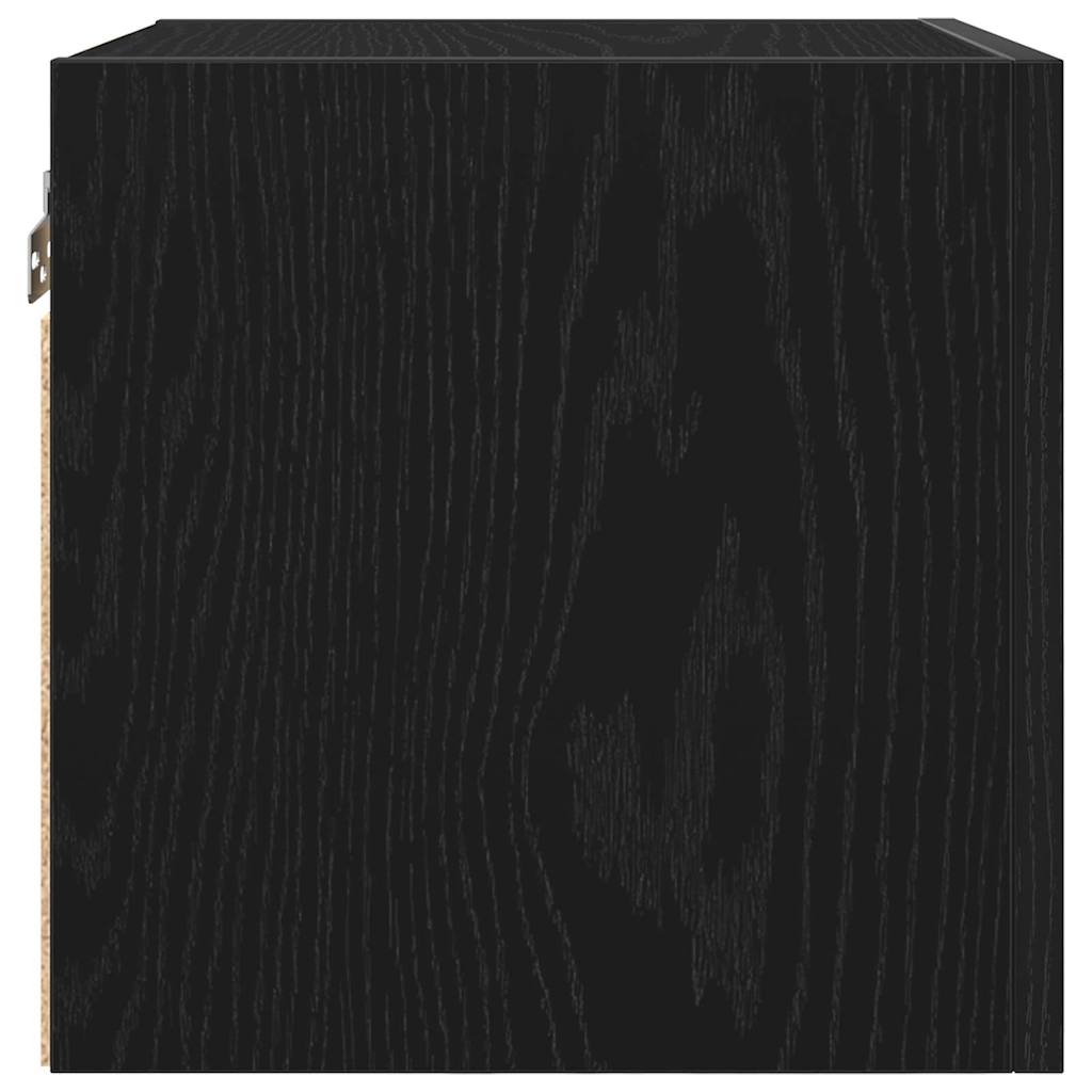 Wall Mounted TV Shelf 2 pcs Black Oak 30.5 x 30 x 30 cm