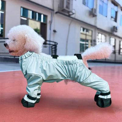 Dog Boots Leggings Waterproof Suspender Booties Anti-Slip Dog Paw Protector Dirty-Proof Dog Snow Rain Pant Shoes for Outdoor Walking Running Hiking
