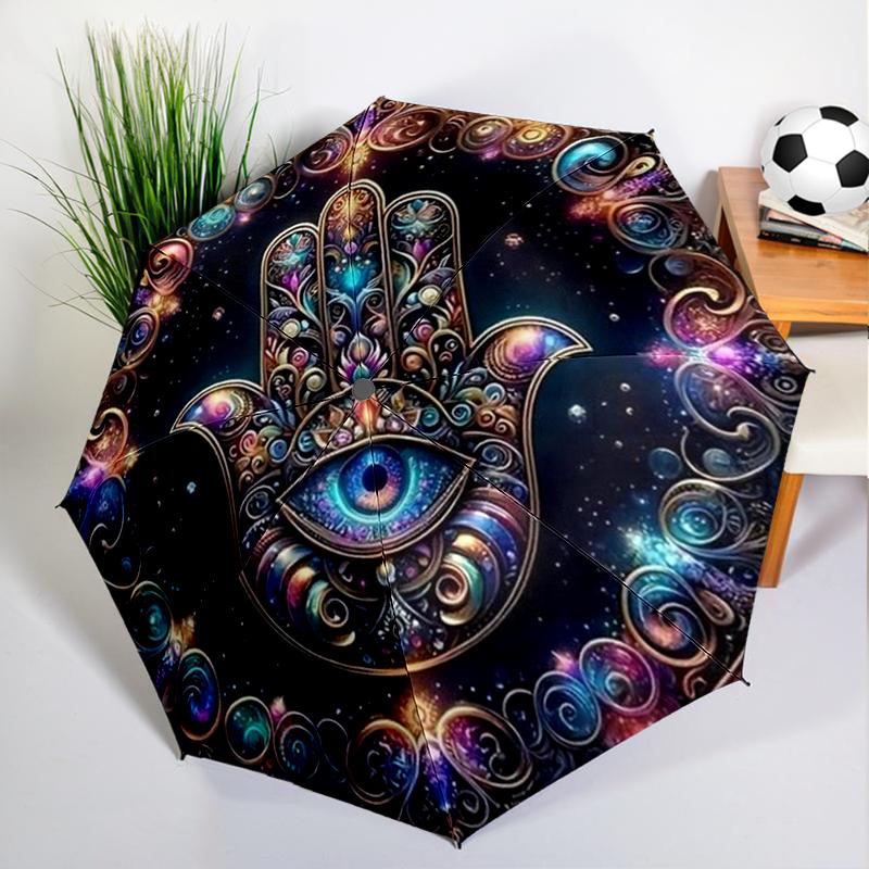 

Mystery Hand of Fatima Umbrella Automatic Open/close, Sturdy Iron Frame & 8-Rib Struct, Umbrella for Women & Men, Christmas Gift
