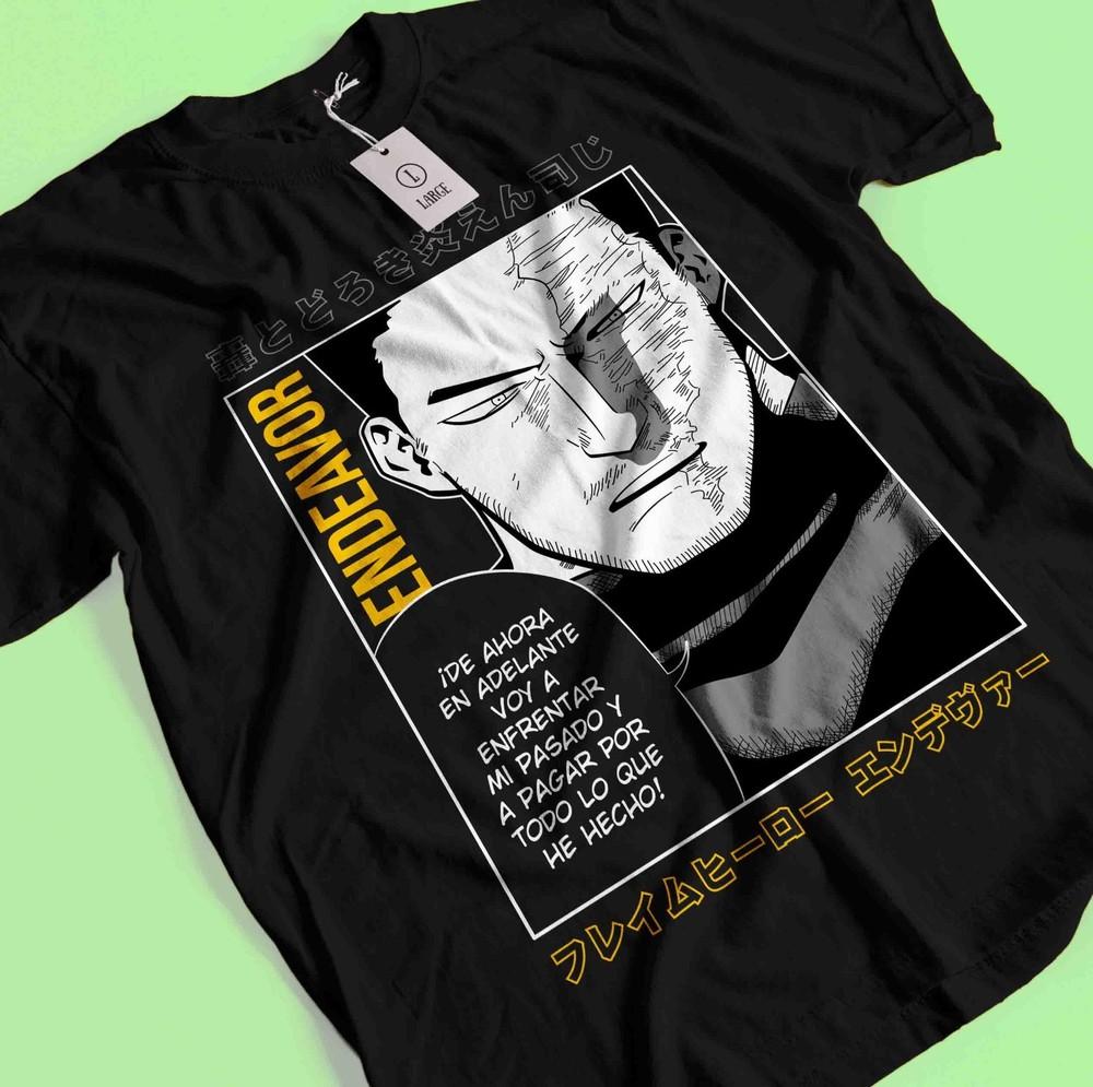 

Endeavor T-Shirt My Hero Academia Tshirt Enji Todoroki Shirt Midoriya Deku MHA 4XL