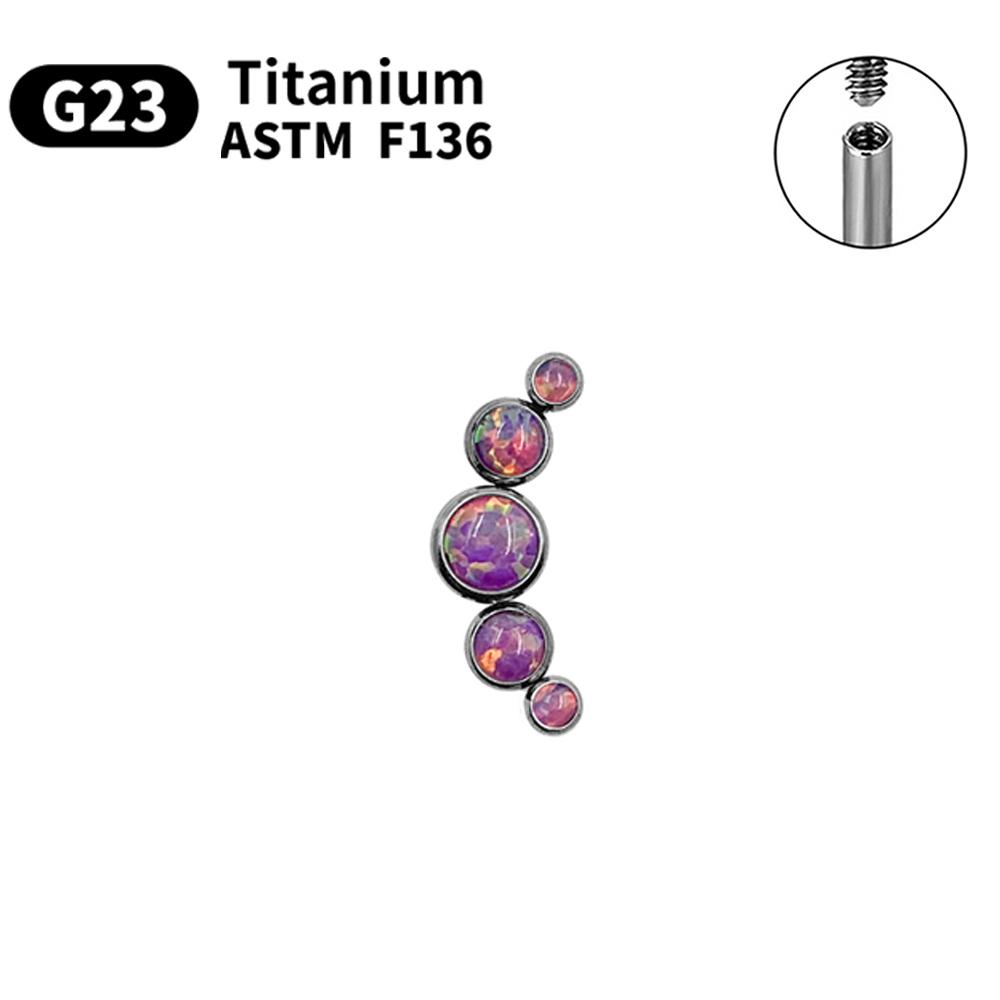 G23 Titanium Stud Earrings16G Piercing Set Ear Tragus Cartilage Zircon Opal Body Jewelry Helix Daith Lip Lobe Pin