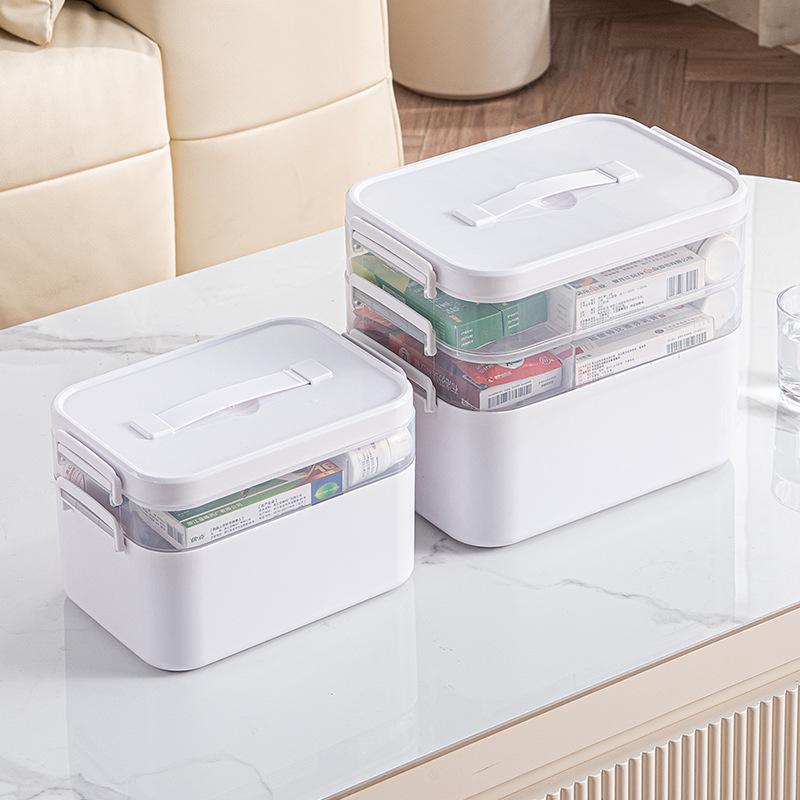 Haushalts-Erste-Hilfe-Kasten und Medikamentenaufbewahrungsbox mit großer Kapazität