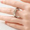 Vintage Inlaid White CZ Women's Ring Ethnic Two Color Geometry Daily Wear Party Jewelry Anniversary Gift
