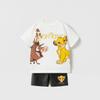 Children's Short-sleeve Set, Casual Loose Round-neck Top, Two-piece Set, Outdoor Clothing, Cartoon T-shirt