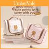 Portable Hanging Toiletry Bag With Embroidery For Travel And Makeup Storage