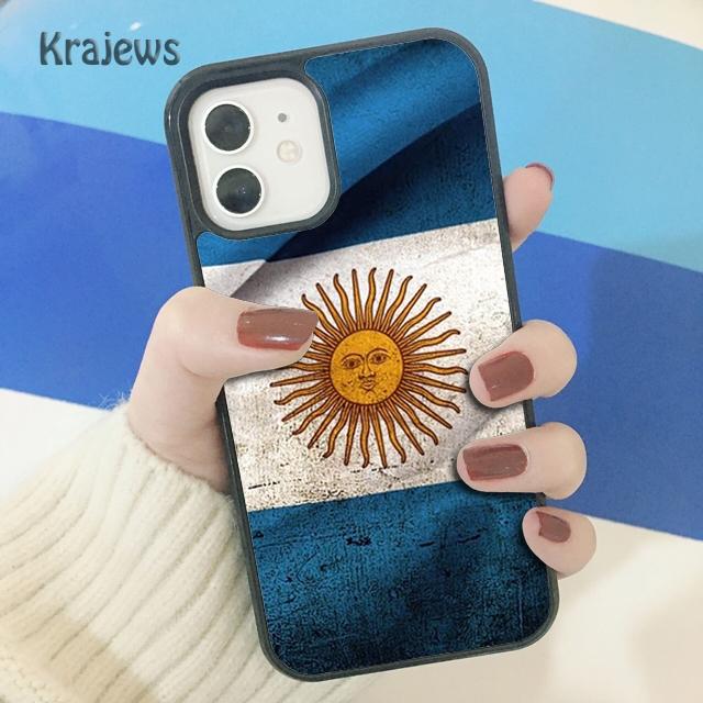 

Krajews Argentina Flag Soft Phone Case Cover For iPhone 16 15 SE2020 14 6 7 8 plus 11 12 13 pro max coque Shell Fundas iPhone 6 6s