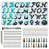 Alphabet Letter Keychain Molds Keychain Jewelry Making Tool Hand Drill,Jump Ring