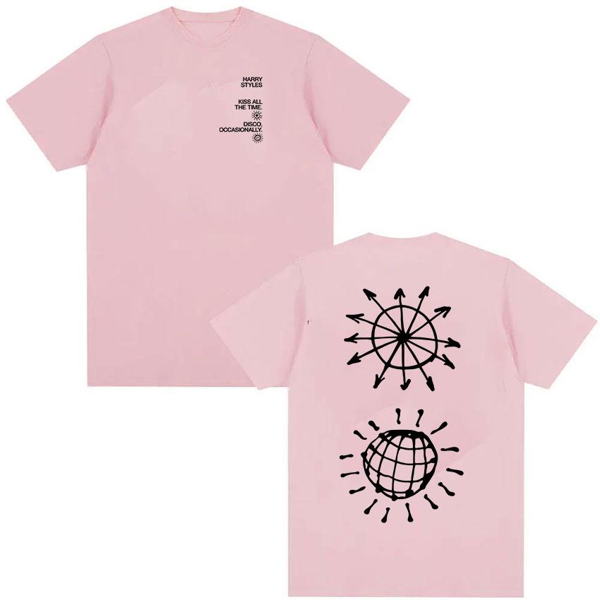 Harry Style Kiss All Time Disco Occasional Tour 2026Summer Mens Womens Luxury Fashion Oversized Cotton Tshirt Street Wear Y2K