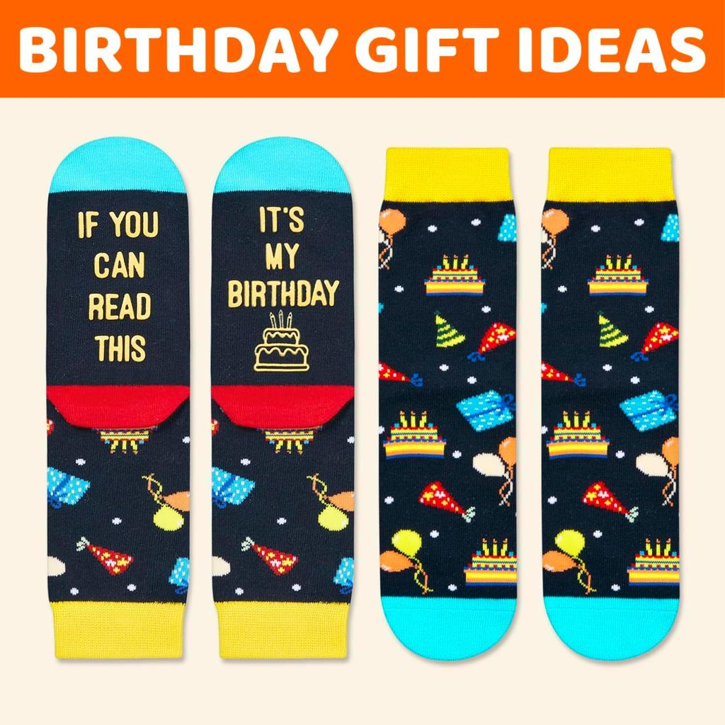 HAPPYPOP Birthday Gift Ideas for Kid - Socks for 4-6 10-12 Year Old Boy, Funny Sock for Son