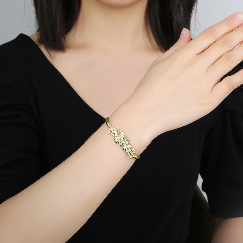 Green Pink Religious St. Jude Leather Rope Braided Jewelry Bracelet Fashion for Man Woman Daily Party Zirconia Jewelry