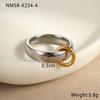 GEMCHIC Women's Stackable Geometric Rings Set, Adjustable 18K Gold Plated Stainless Steel Statement Knuckle Jewelry