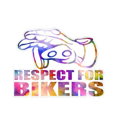 Autocollants de cyclisme à motif, autocollant décoratif pour voiture, vélo électrique, Scooter, moto, RESPECT des motards