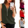 Fashion Women Summer Vest Top Featuring Stylish Sleeveless Design And Comfortable Chiffon Fabric