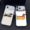 Cute Dachshund  Phone Case For iPhone 17,16,15,14,13,12,11,Pro Max,Plus Candy Silver Cover
