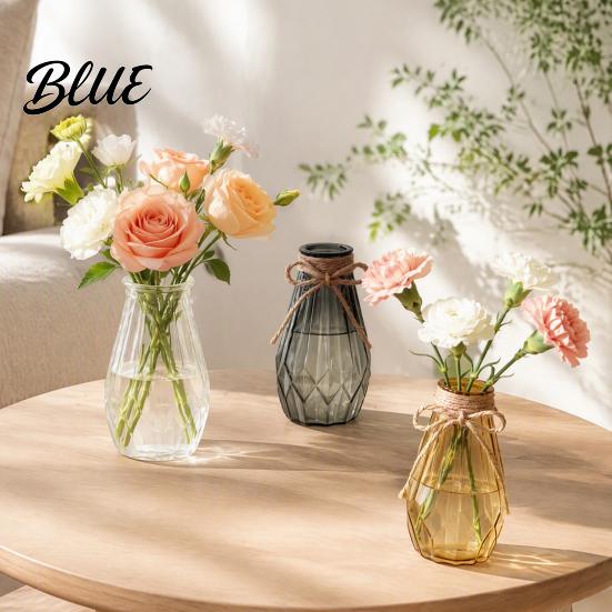 Verdickte Imitationsglas-Vase Dekorative Blumenvase Transparenter Stil Halter für Heimvasen Dekor Dekor Moderner Blumengefäß Frisch Und