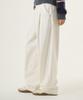 UNKNOWN PLANET Single-Pleat Wide Brushed Cotton Pants White