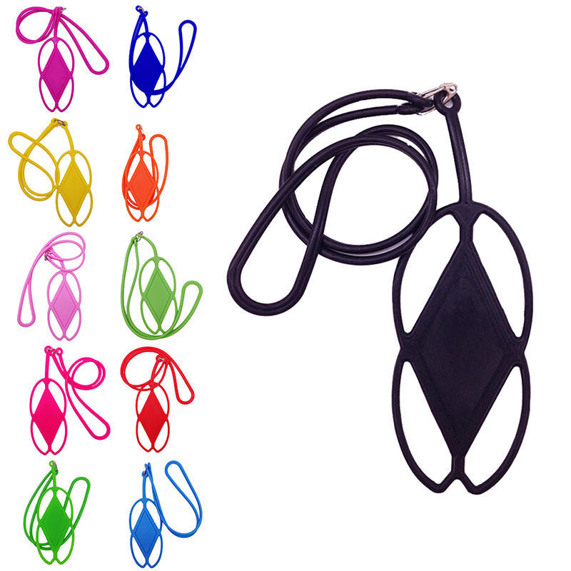 Buy Silicone Lanyard Case Cover Holder Sling Necklace Wrist Strap For