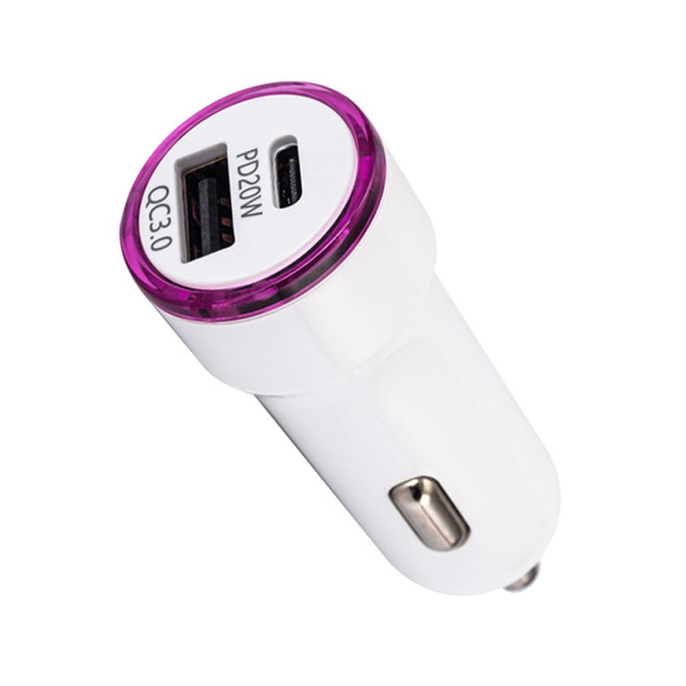 12-24V USB Type C Car Charger Universal 20W Fast Car Phone Charger Cigarette Lighter Adapter Socket for iPhone for Samsung