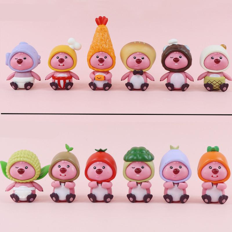 Loopy Foodie Biber PVC Figur Handgefertigt Auto Schreibtisch Ornament Mädchen Geschenk