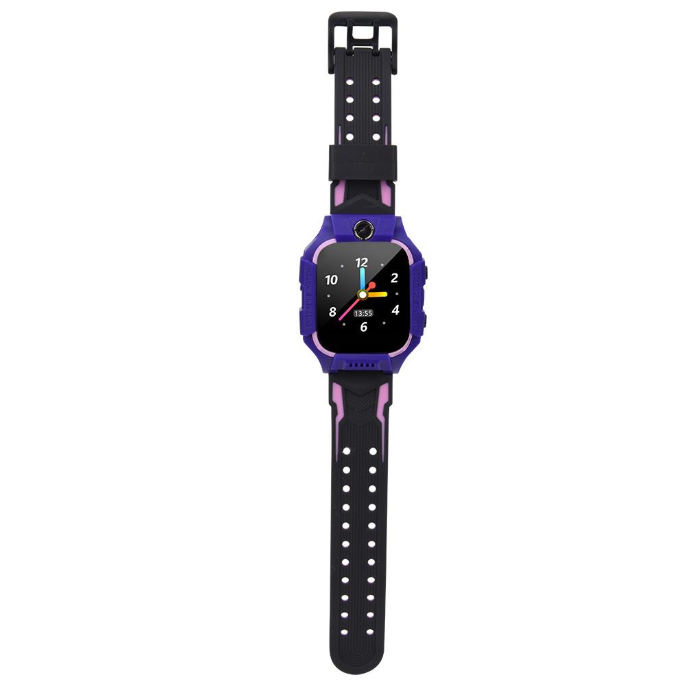 E12 Kid Phone Smart Watch Insert Card Take Photo with Colours TFT Screen(black &pink&purple)