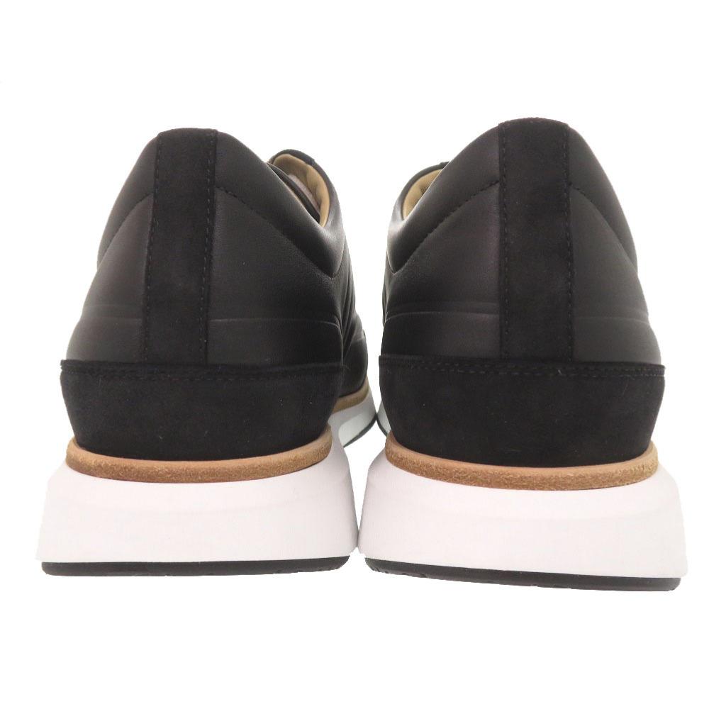 Used AUTHENTIC HERMES EASY Sneakers Black Calf Leather