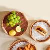 Handmade Imitation Rattan Woven Baskets Plastic Wicker Storage Baskets  Tabletop