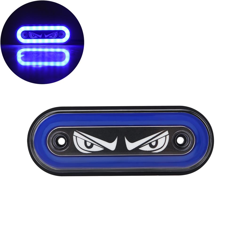 2/4Pcs Demon Eye 12-24V Truck Side Light Super Bright Signal Light LED Side Marker Lights for Trailers Construction Vehicle UTV
