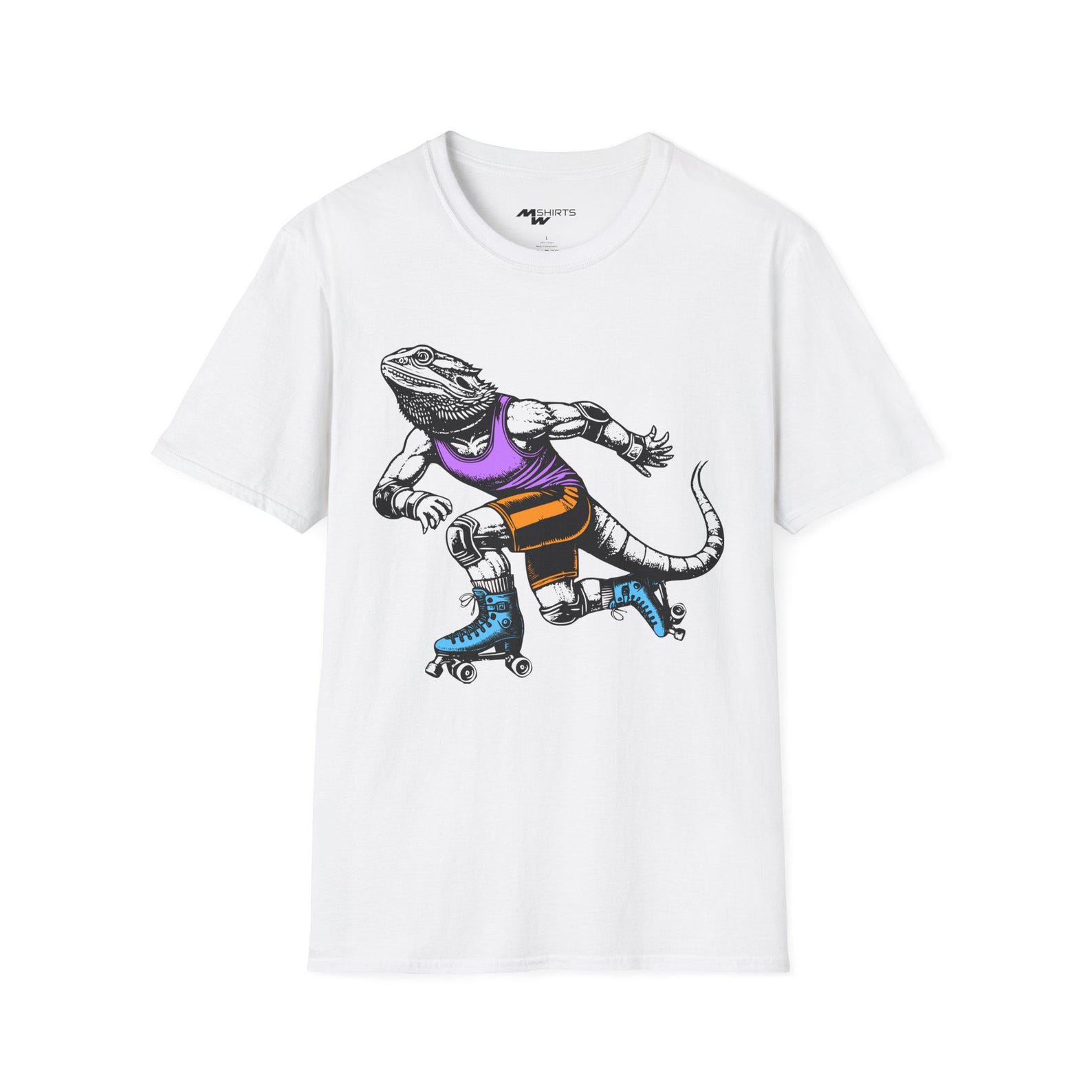 Roller Skating Lizard Graphic T-Shirt: Perfect Gift 4XL