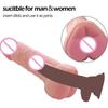 Soft Realistic Artificial Penis Dildo - Inverted Film Design Masturbator for Women & Men, Premium Silicone Sex Toy for Pleasure