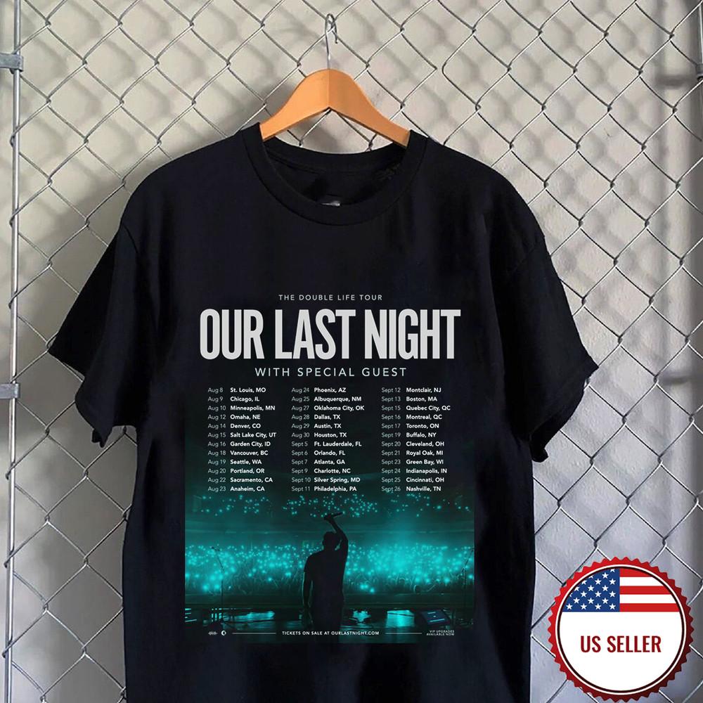 Our Last Night Band The Double Life Summer Tour T Shirt Full Size S-5XL TT1264