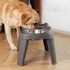 Double Bowl Cat High Foot Bowl Large Capacity Pet Drinking Feeder Dog Bowl  Water Container