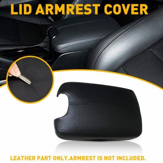 1x Black Console Lid Armrest Leather Cover For Honda Accord 2008-2012 Waterproof