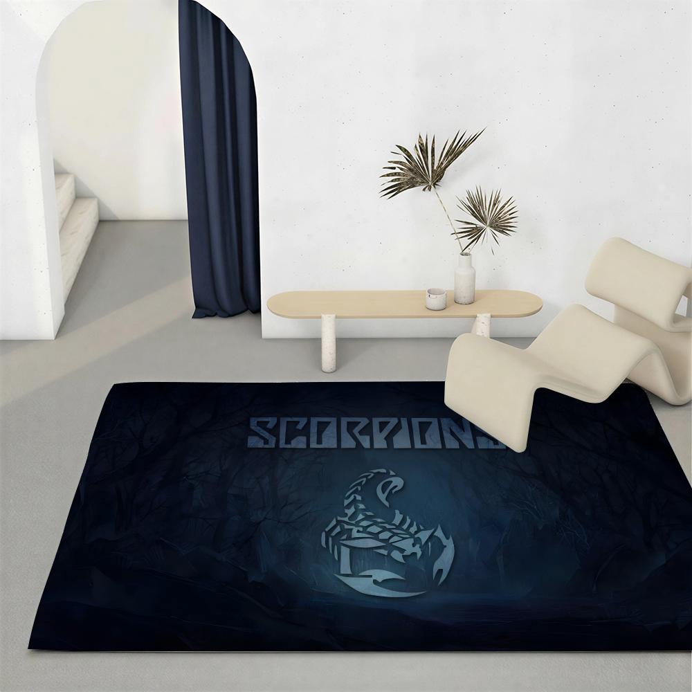 Band S Scorpions Floor Mat Eco Friendly Flannel Doormat Non Slip Odorless Soft Short Plush Indoor Floor Rug