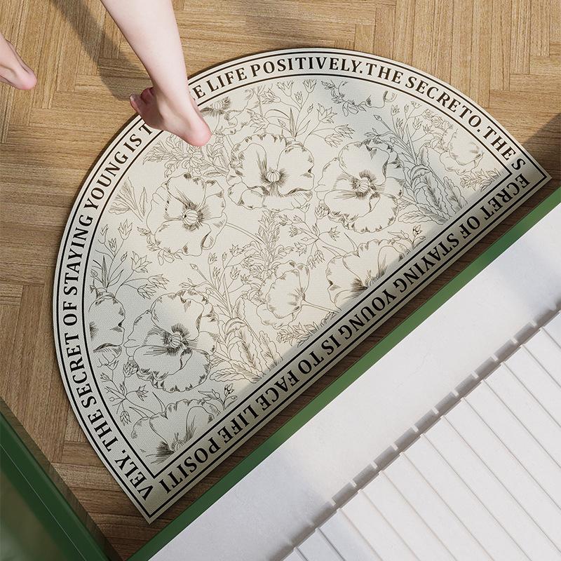 Retro American Style Diatomaceous Earth Floor Mat, Bathroom Door Absorbent Mat, Entrance Door Non Slip Foot Mat