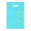 Party Favor Bags with Star Pattern Aluminum Foil Material Durable Handle Cutout for Gift Packaging and Event Use Multipurpose