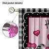 Valentine's Day Curtains: Festival Party Digital Print Home Decor with Rod Pocket