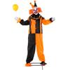 190cm Life Size Animated Clown Halloween Decoration, Scary Halloween Animatronics Decor with Sound Touch Activated