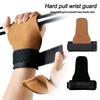 Double Layer PU Leather Gloves Wrist Strap Anti-Skid Weight Lifting Gloves Cowhide Palm Grip Pads Gym Training Gloves