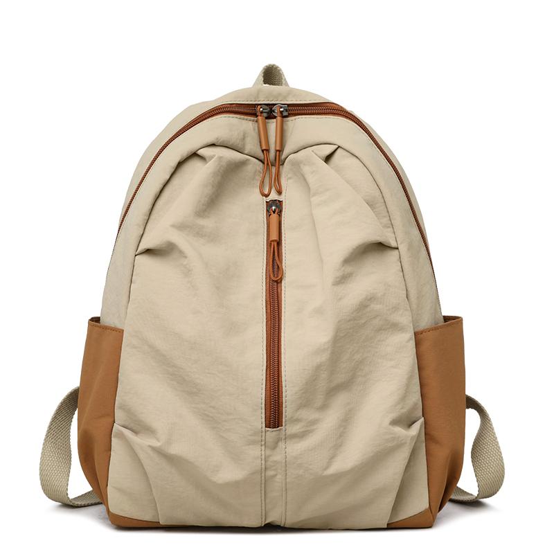 Contrast Color Backpack Women's Outdoor Lightweight Travel Backpack Large Capacity Student Schoolbag