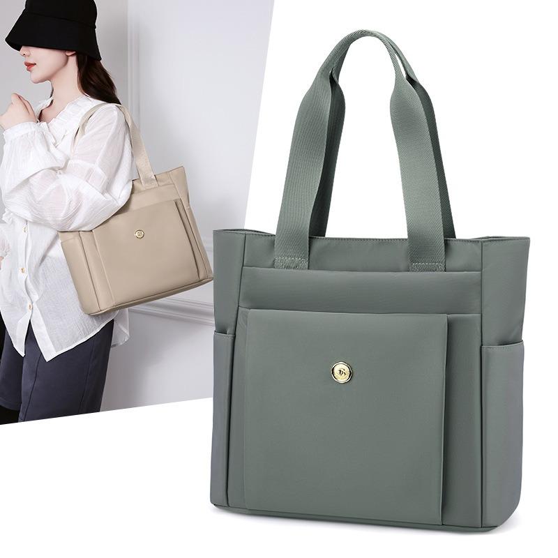 Casual Women's Bag Style Summer New Large-capacity Casual Solid Color Nylon Cloth Shoulder Portable Mother Bag