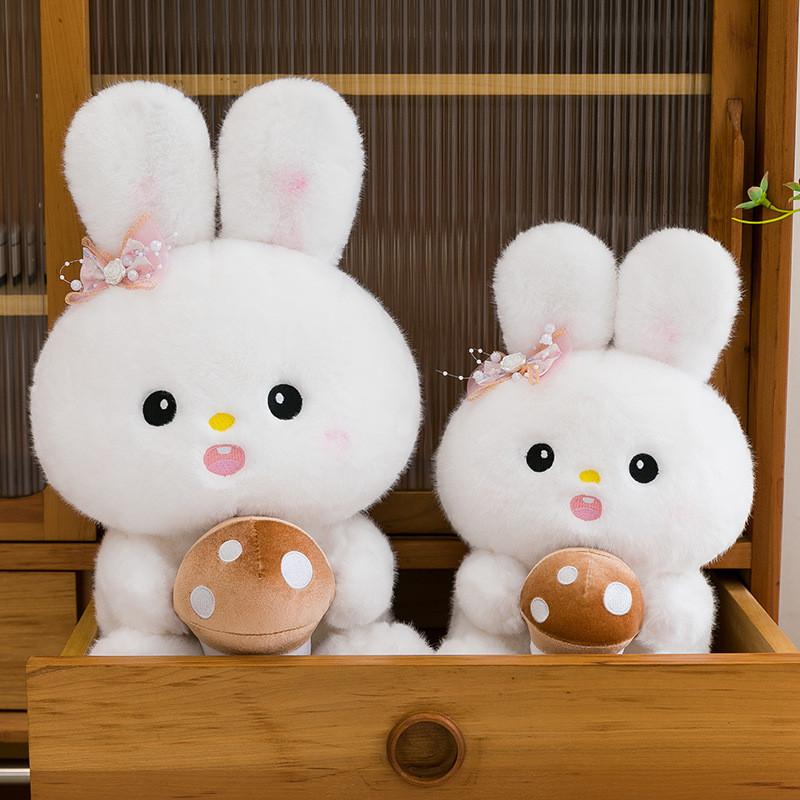 Plush Bunny Toy With Super Soft Short Pile And Children Sleep Decor