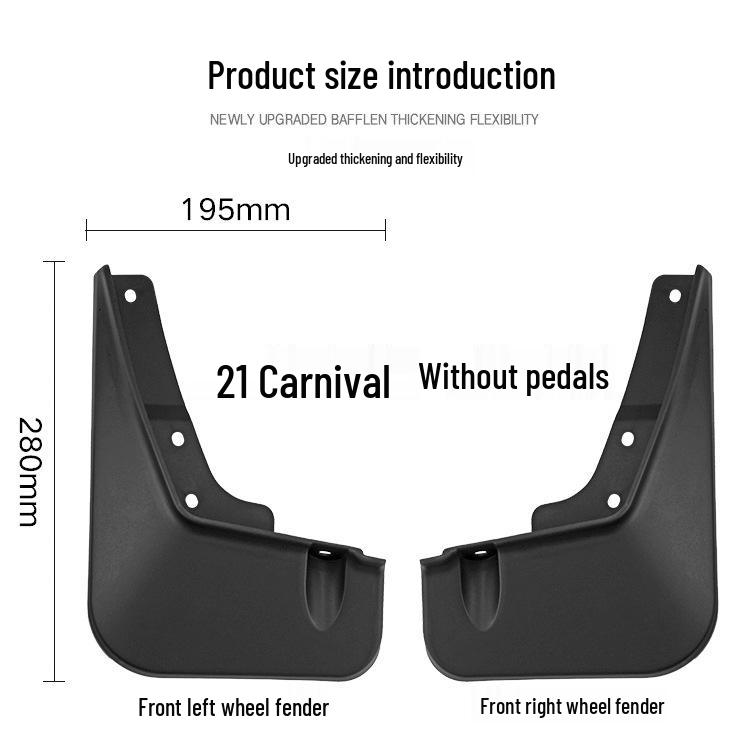 Kia Carnival Leather Car Mud Flaps (No Footrests)