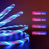 Colorful Luminous Fast Charging Cable - Compatible with Apple, Android, Huawei