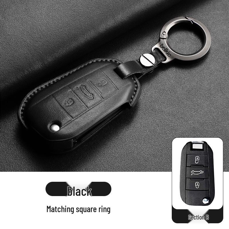 Echte Leder Autoschlüsselhülle für Citroen C3 Picasso/C5