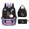 Crazy Animal City Clear And Sweet Printed Student School Bag Women'S Backpack Fashion Women'S Bag Three-Piece Set