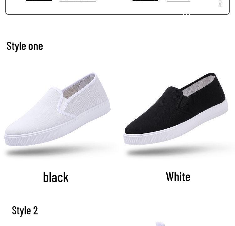 Women's Black Flat Canvas Shoes - Soft Sole, Casual, Morning Exercise Sneakers