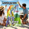 Custom Name Personalized Bananas in Pyjamas Print Beach Towel, for Trip Camping Beach Party Home Decor, Birthday Gift for Family & Friends