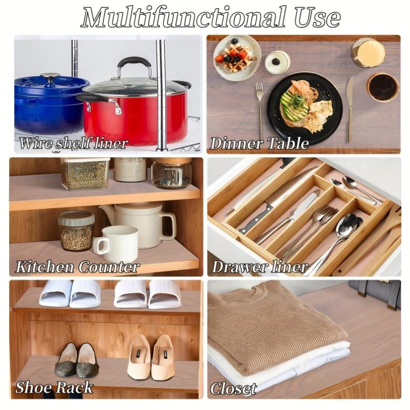 1 Roll, Suitable for Drawer Pads In Kitchen Cabinets, Countertops and Wardrobes, Can Be Cut from Waterproof and Moisture-proof EVA Material.