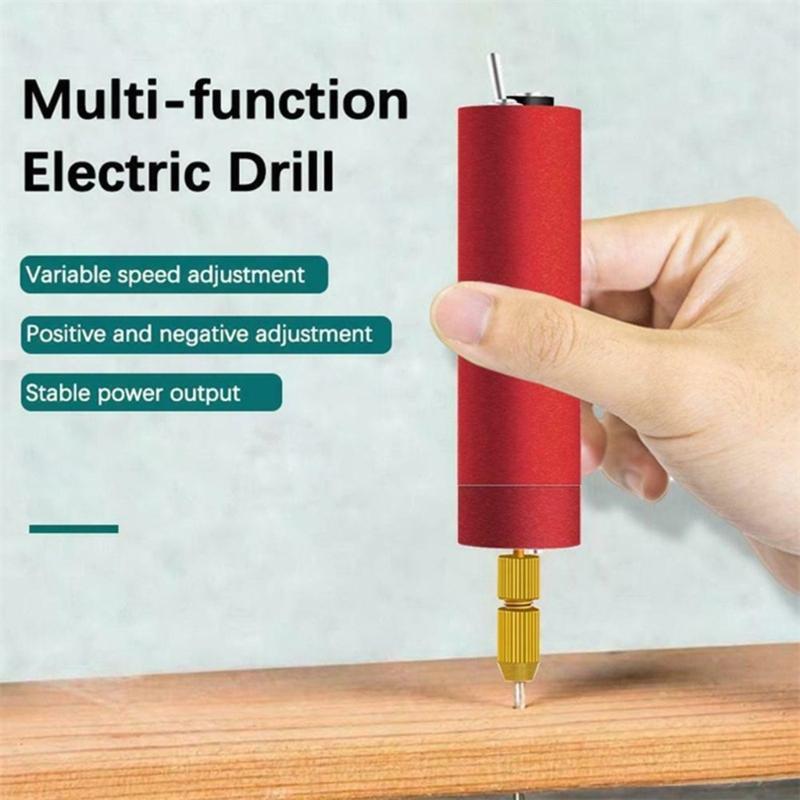 Rotary Electric Handle Nail Drill Kit Multi-Tool for Epoxy Polishing Cleaning and Engraving Mini-Electric Drill Grinder