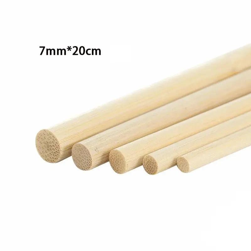 

10-60pcs Bamboo Dowel Rods Assorted Hardwood Sticks for Crafts, Cake Dowels & DIY Projects length 20/30cm 4-8mm 10Pcs